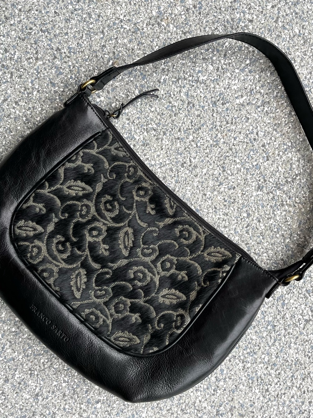 Franco Sarto Black Leather Shoulder Bag